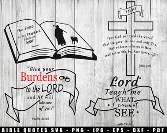Bibel Zitate SVG, Bibel SVG, Der Herr ist mein Shephers SVG, Bibel Zitate png