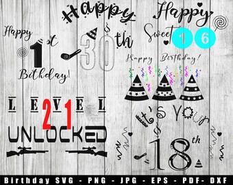 Geburtstagsfeier SVG, Geburtstagswünsche SVG, Geburtstag PNG, Sweet 16 png, Geburtstagsfeier jpg
