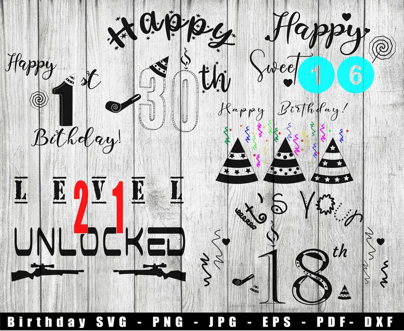 Download Clip Art Birthday Wishes Svg Birthday Png Birthday Celebration Svg Birthday Celebration Jpg Sweet 16 Png Art Collectibles