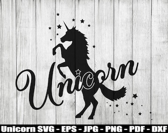 Einhorn Silhouette SVG, Einhorn Cricut, Einhorn PNG, Vorlage, Clipart, Vektor, JPG