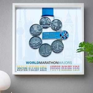 Customisable World Marathon Majors Square Posters (high-resolution image files).