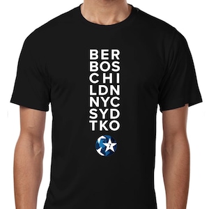 Camiseta personalizable de las principales maratones del mundo (6, 7, 8 o 9 estrellas)