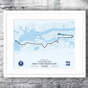 Angepasste New-York-City-Marathon-Streckenkarte (hochauflösende Bilddatei)