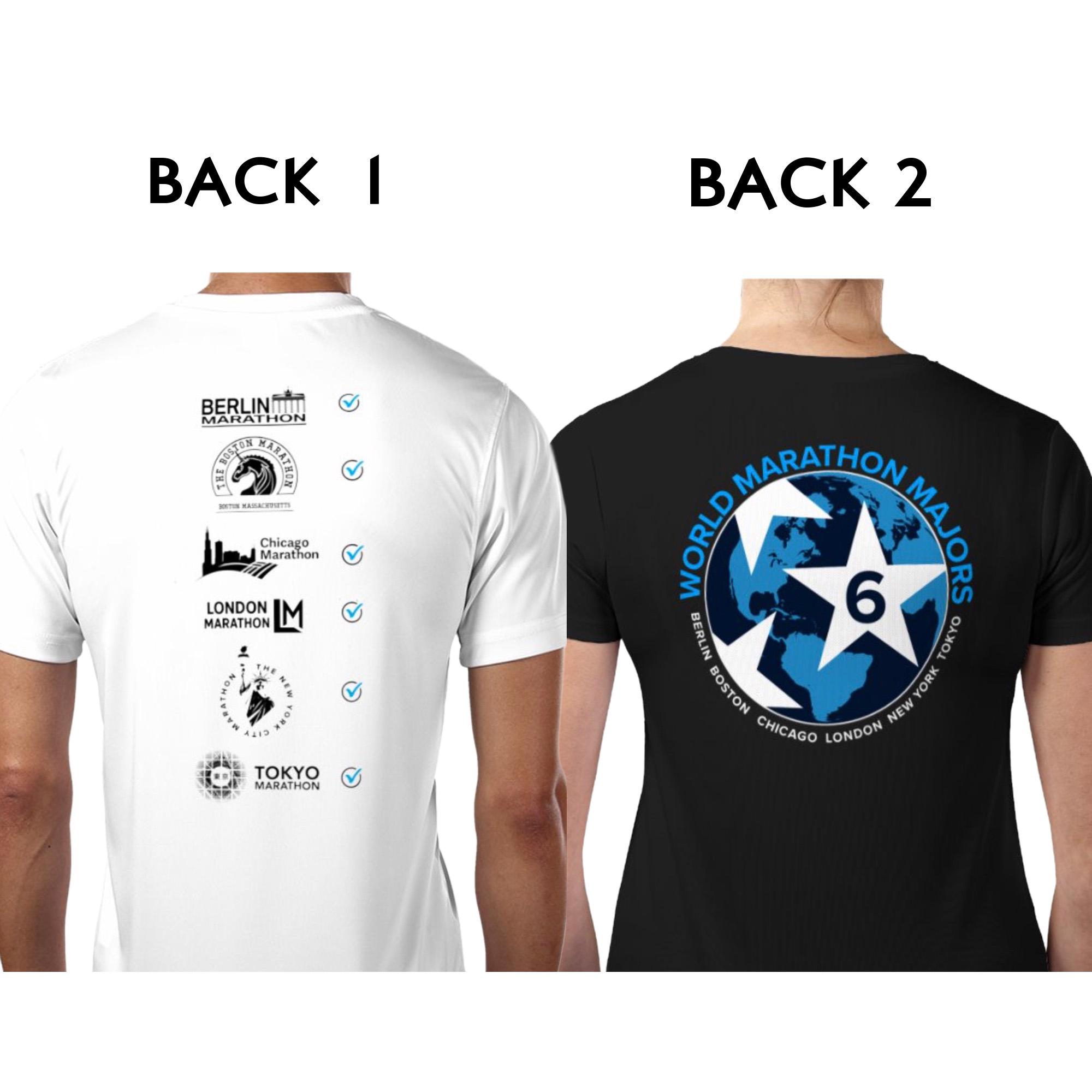 Customisable World Marathon Majors T-shirt (6-stars or 7
