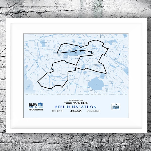 Berlin Marathon Route Map (high resolution image file)