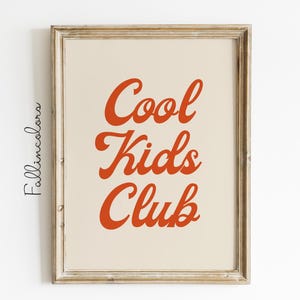 Club infantil moderno, guardería retro, habitación infantil retro, decoración infantil, impresión retro roja para sala de juegos, descarga digital, arte mural imprimible