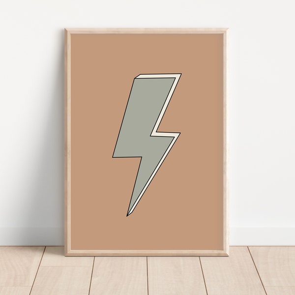 Lightning Bolt Print, Brown Kids Room, Toddler Room Decor, shared kid room, Boho Boy Room, Bohemian Boy Room, Terracotta kids playroom