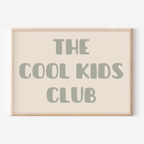 The Cool Kids Club Sage Green Kids Room Play Room Decor Playroom Sign  Playroom Wall Decor Lets Play Sign  Newborn Gift Nursery Printable
