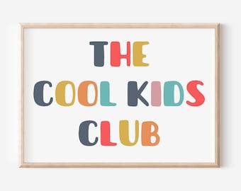 The Cool Kids Club Groovy Kids Room Play Room Decor Playroom Sign  Playroom Wall Decor Lets Play Sign  Newborn Gift Nursery Printable