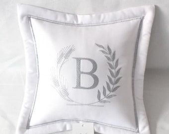 Personalized Baby Pillow Baby Pink Pillow With Satin Trim Etsy