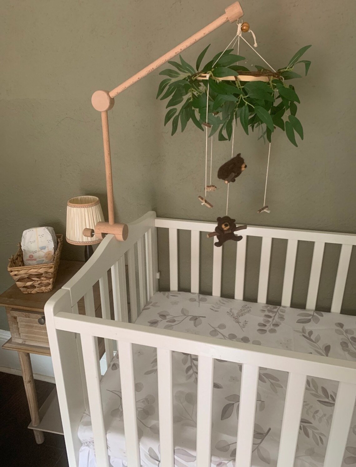 Baby Mobile Holder Crib Wooden Mobile Arm Nursery Mobile Etsy