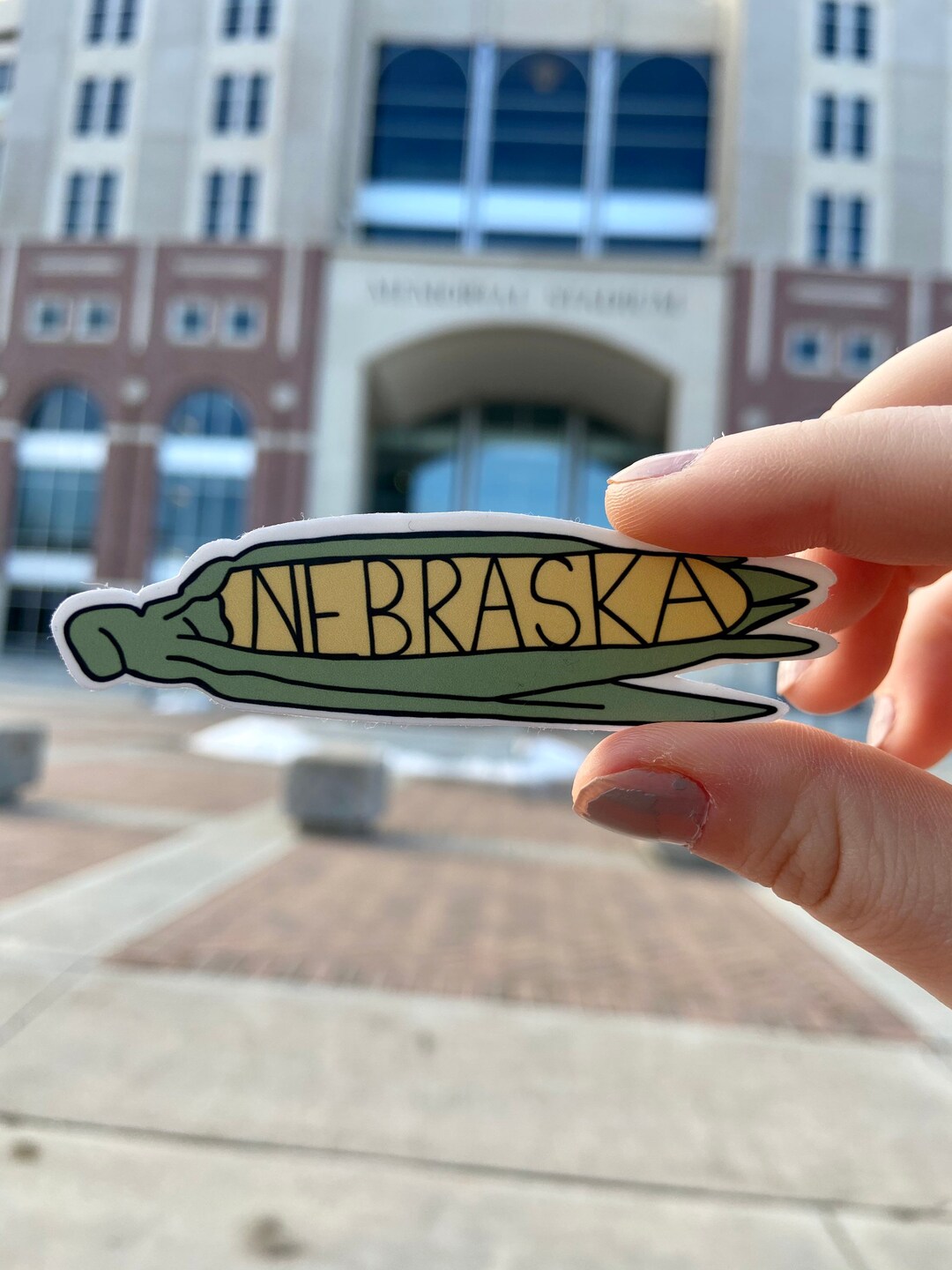 Nebraska Cornhuskers Helmet Die-Cut Laminated Vinyl Sticker/Decal - Multi-Color, Made In USA