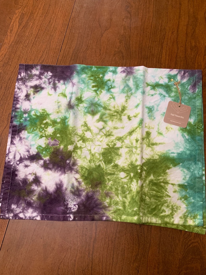 Hand Dyed Tea Towel with Hang Loop