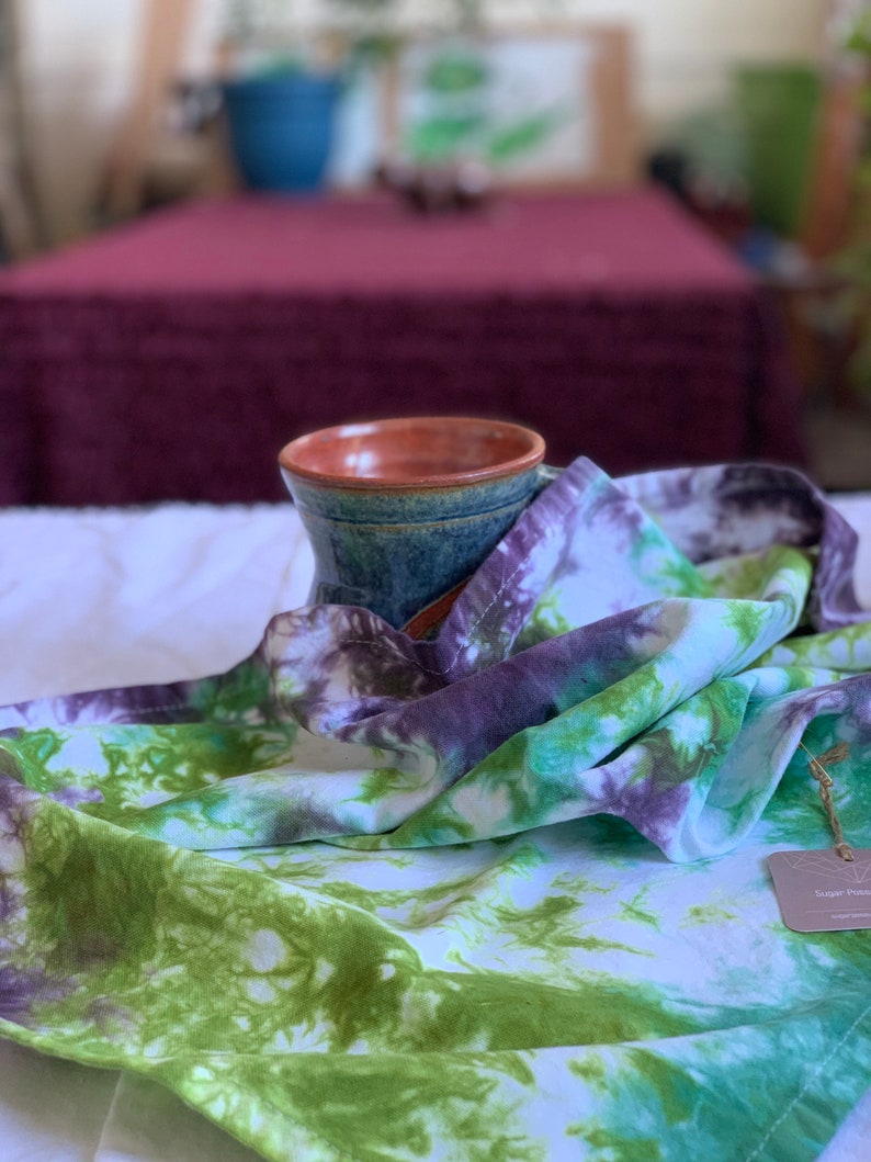 Hand Dyed Tea Towel with Hang Loop