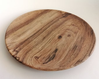 Assiette plate en bois de noyer alimentaire et écologique