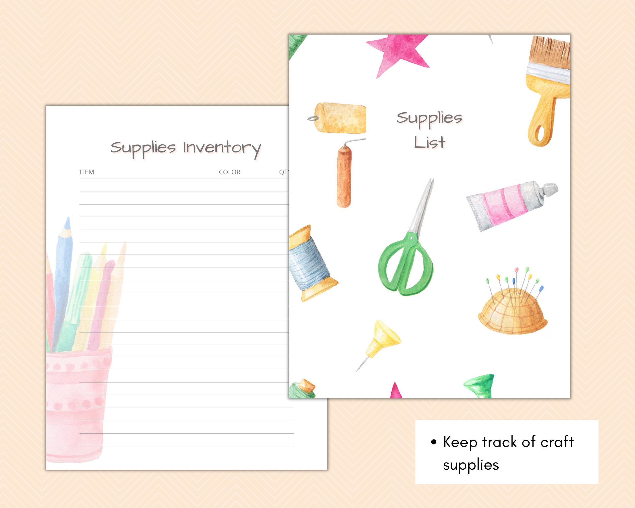 Craft Project Planner | Digital Printable | A4, A5, Letter Size | Great ...