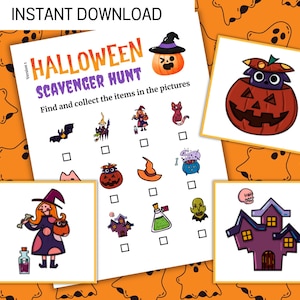 Halloween Scavenger Hunt Bundle: Kids & Classroom Activity (PDF Download)
