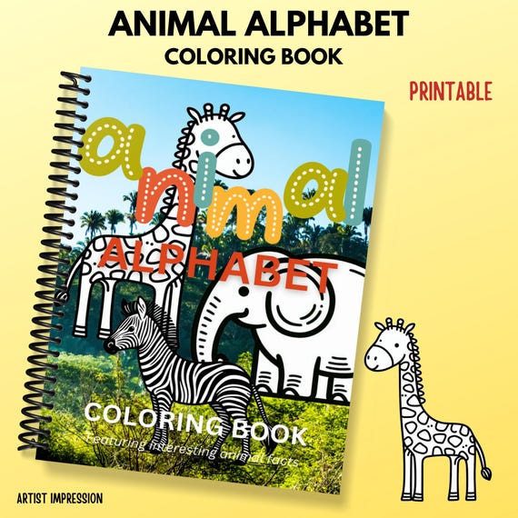Animal Alphabet Coloring & Letter Tracing Book with Fun Facts