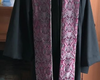 Clergy stole made from 100% upcycled fabric!