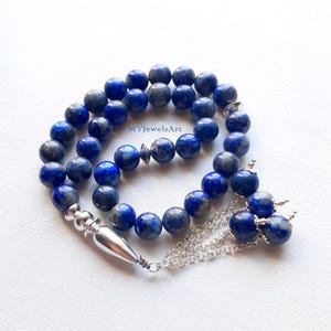 Lapis Lazuli Gemstone 33 Beads Tasbih, 10 MM Beads Tasbih, Islamic Prayer Beads, Sibha, Ramadan Gift, Misbaha, Muslim Gift, Muslim Rosary