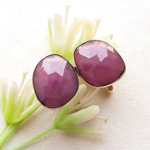 Ruby Gemstone Cufflinks, Gold Vermeil Cufflinks, NATURAL Gemstone Cufflink, Men's Cufflinks, Best Gift For Men, Gemstone Cufflinks For Men