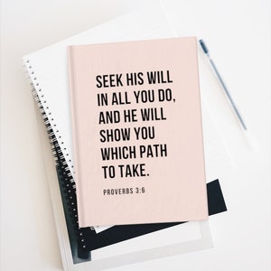 Seek His Will Journal | Ruled Line, Bible Study, Sermon Notes, Gratitude Journal, Prayer Journal