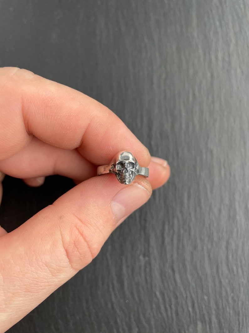 elegant skull ring Small skull silver ring sterling silver skull