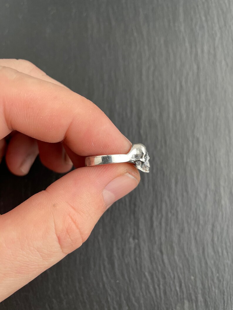 elegant skull ring Small skull silver ring sterling silver skull