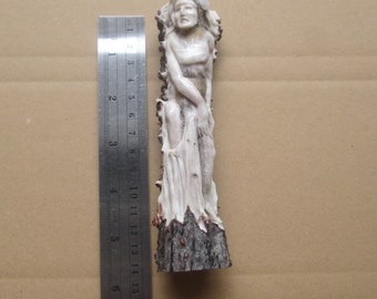 Indian Carved Antler Handle, Deer Horn Bali Bone Carving HD02060222