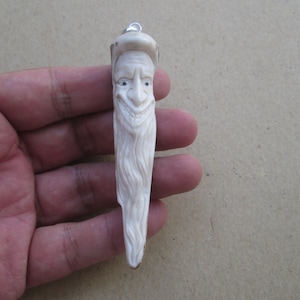 Anhänger aus geschnitztem Hirschhorn mit Sterlingsilber Anhänger PD03150624