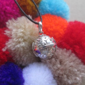 Bali Silver Harmony Ball, Sterling Silver Chime Sound, Silver Pendant JW02