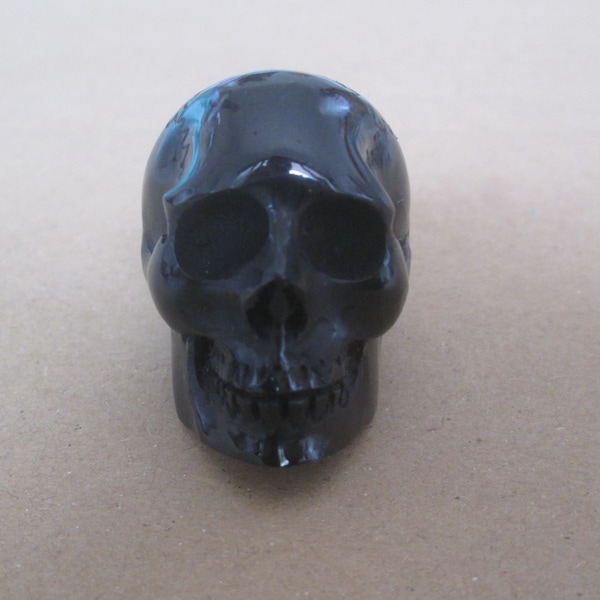 30mm hoch, Totenkopf Cabochon handgeschnitzt, Büffel Horn Bali Knochen schnitzerei SKL05