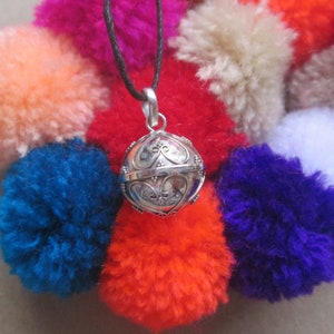 16 mm Bali Silber Harmonie Ball, Sterling Silber Chime Sound, Silber Anhänger JW11-16