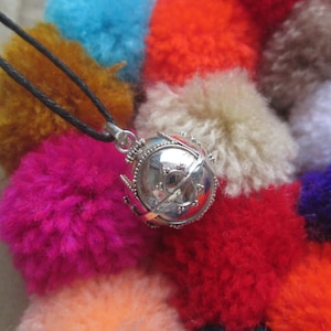 Bali Silver Harmony Ball, Sterling Silver Chime Sound, Silver Pendant JW14