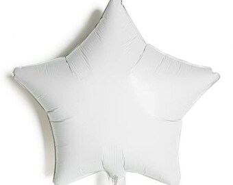 2- Witte Ster Folie Ballonnen. Perfect voor ballonbundels, verjaardagsfeestjes, evenementenfeesten, evenementendecor, voor haar, voor hem of als cadeau.