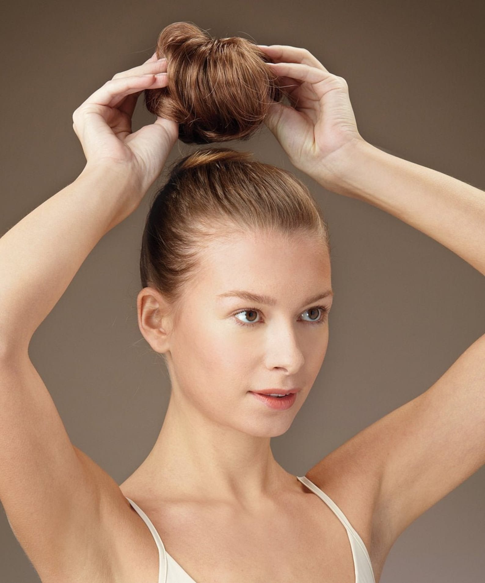 SYNTHETIC CLIP IN Light Brown Hair Bun Easy Ready to Wear. Etsy