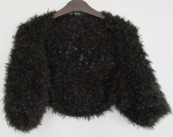 fluffy bolero jacket