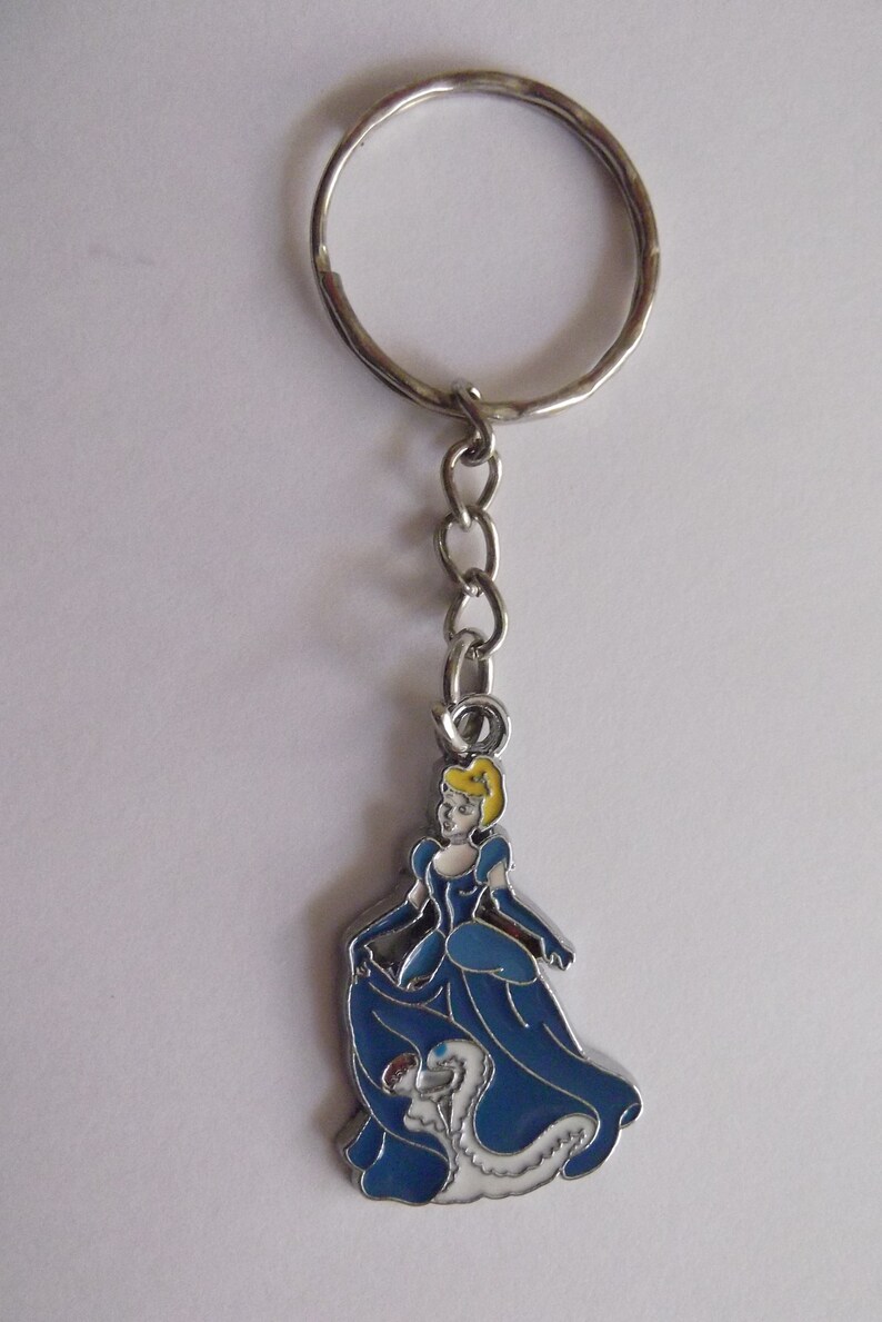 Set of 5 Cinderella Disney Princess Keyrings Enamel Charm | Etsy