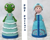 Amigurumi Crochet The Frog Princess Topsy Turvy Doll Toy Pattern