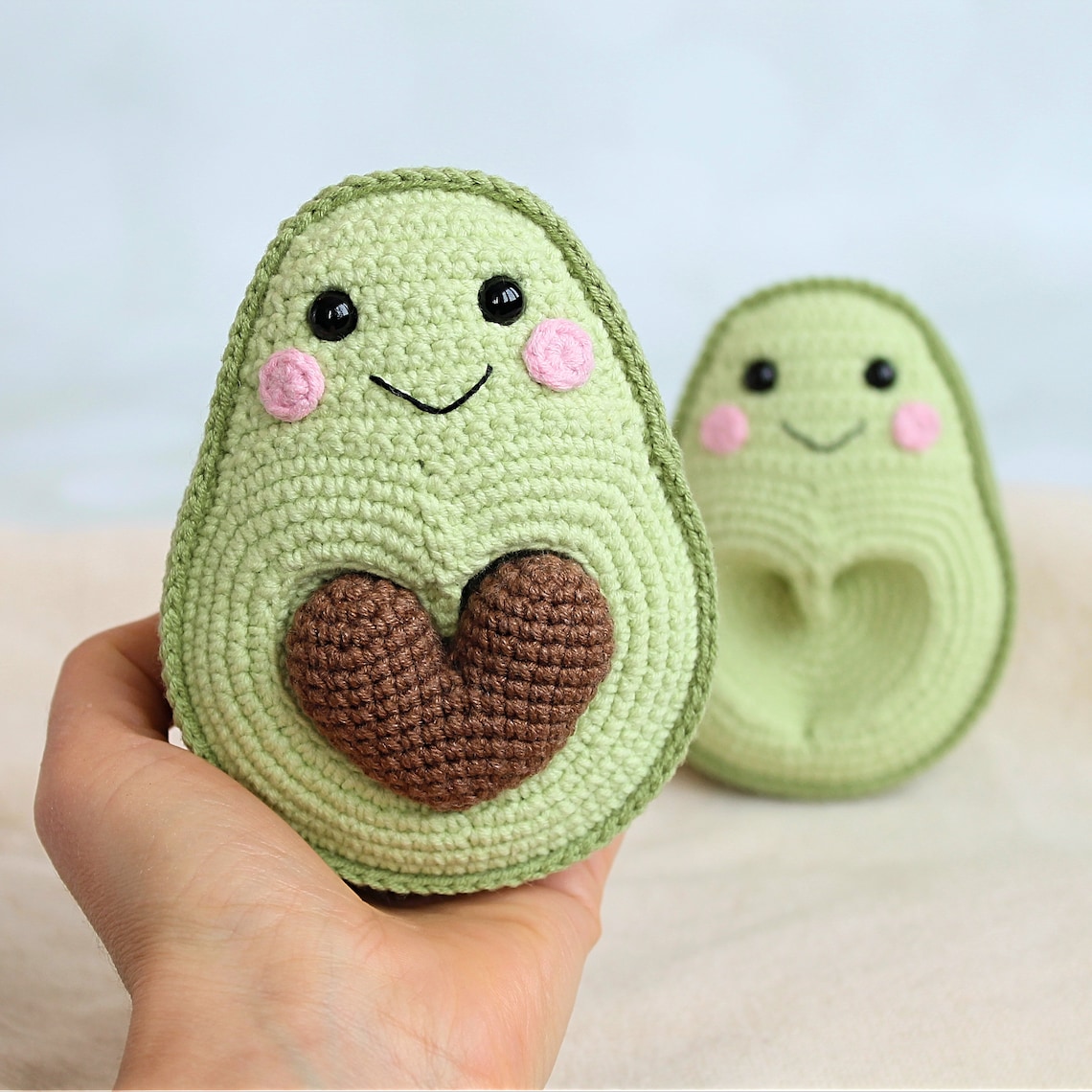 Avocados in Love Crochet Pattern Amigurumi Avocado witn Etsy