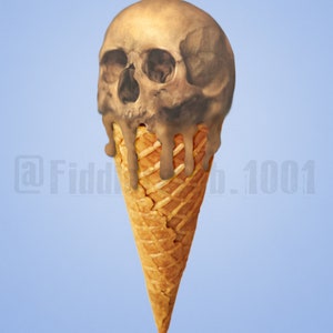 I Scream for Icecream (Vintage, Vintage Art, Pulp Surreal, Trippy Art, Pop Surreal, Wall Art, Fine Art, Print, Collage Art Print)