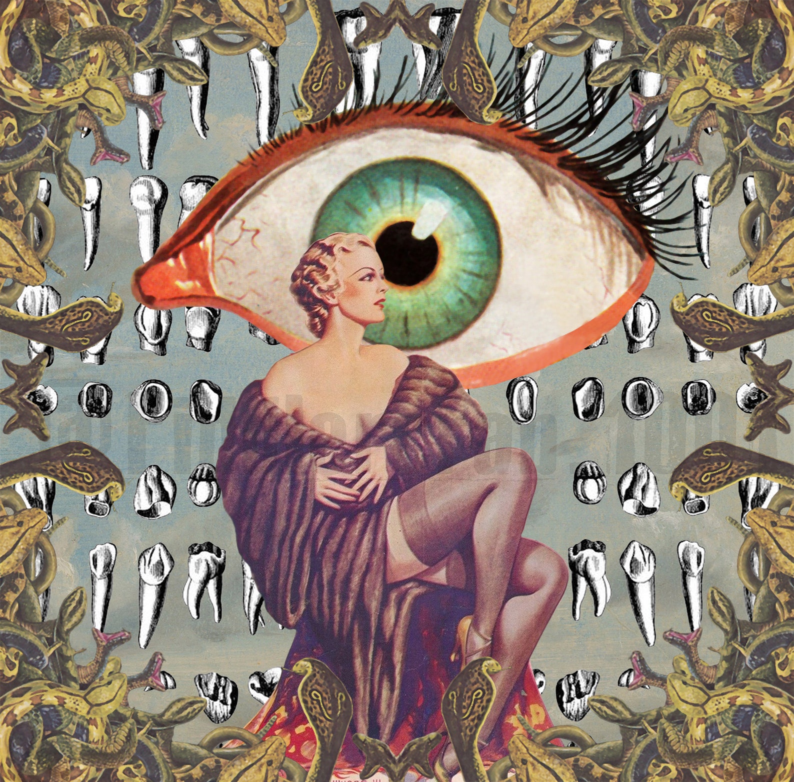 Dream Bites vintage Vintage Art Pulp Surreal Trippy Art Etsy