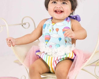 Oh The Places You'll Go Inspired Romper, Dr. SEUSS Inspired Romper, First Birthday Romper, Rainbow Romper, Baby Sunsuit, Cale Smash Outfit