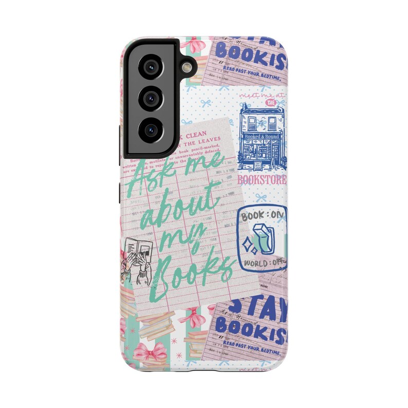 Book Collage Phone Case, Collage Bookish Phone Case, iPhone 16 15 14 13 12 11 Pro Max 8 Plus X, Samsung Galaxy S24 S23 S22 S21 bild 8
