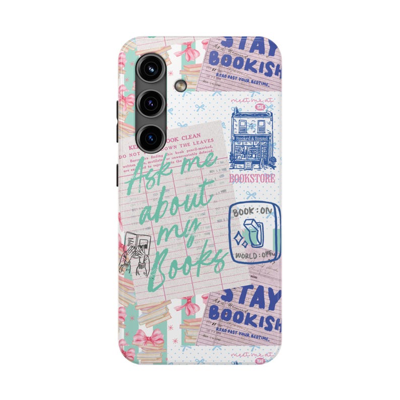Book Collage Phone Case, Collage Bookish Phone Case, iPhone 16 15 14 13 12 11 Pro Max 8 Plus X, Samsung Galaxy S24 S23 S22 S21 bild 7