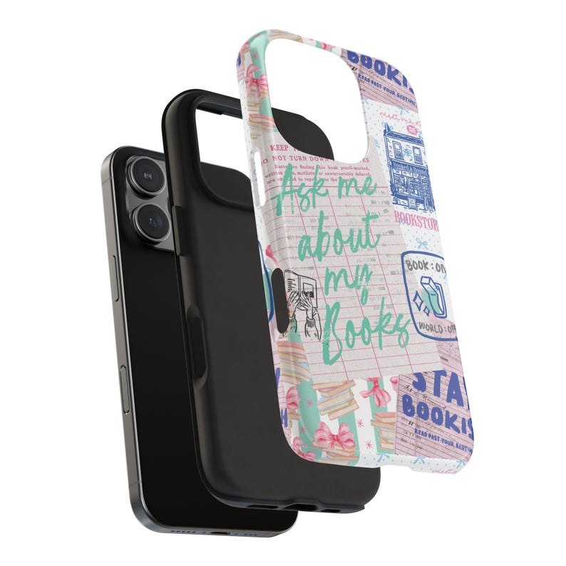 Book Collage Phone Case, Collage Bookish Phone Case, iPhone 16 15 14 13 12 11 Pro Max 8 Plus X, Samsung Galaxy S24 S23 S22 S21 bild 5