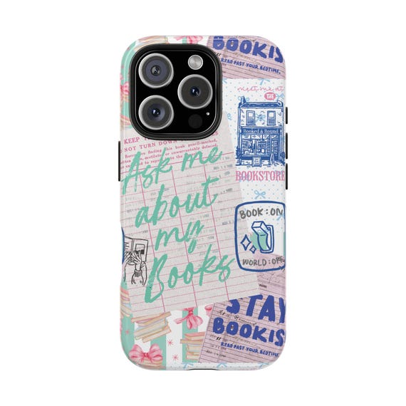 Book Collage Phone Case, Collage Bookish Phone Case, iPhone 16 15 14 13 12 11 Pro Max 8 Plus X, Samsung Galaxy S24 S23 S22 S21