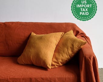 Decorative linen pillow cover Softened Linen pillowcase Decorative Custom size pillowcase Zipper closure type
