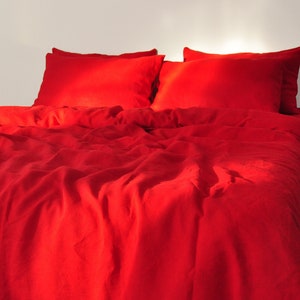 Virgina Linen Set - Red