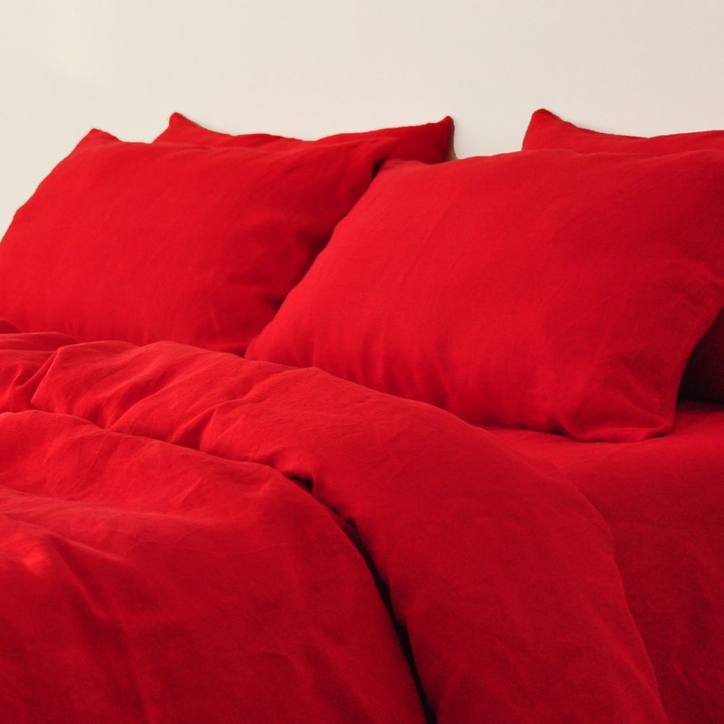 Red Duvet Cover Etsy